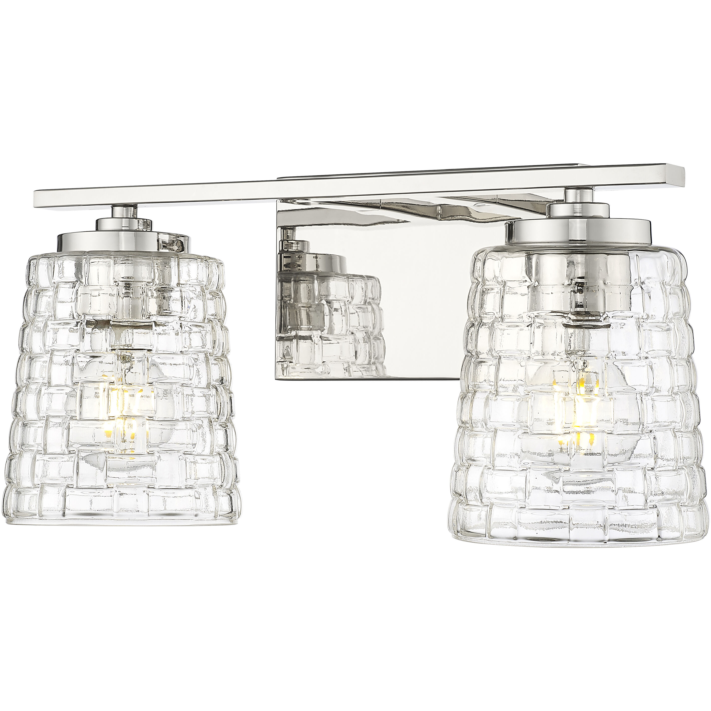 Saben 2 Light 15 inch Polished Nickel Bathroom Vanity Light Wall Light